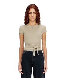diesel t-elin デニム トップス ウィメンズ プルオーバー グレー ウィメンズ プルオーバートップ T-ELIN（Tシャツ/カットソー）｜DIESEL