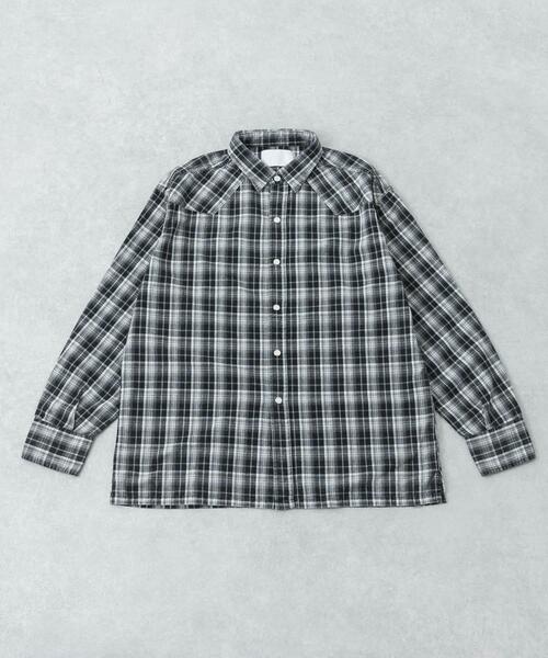 URBAN RESEARCH（アーバンリサーチ）の「URBAN RESEARCH iD　FADE CHECK WESTERN SHIRTS（シャツ/ブラウス・メンズ・ブラック/レッド・MEDIUM/LARGE）」の2枚目の写真