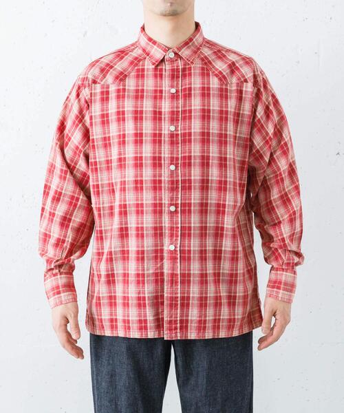 URBAN RESEARCH（アーバンリサーチ）の「URBAN RESEARCH iD　FADE CHECK WESTERN SHIRTS（シャツ/ブラウス・メンズ・ブラック/レッド・MEDIUM/LARGE）」の6枚目の写真