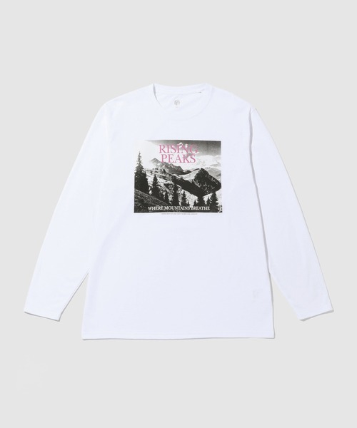 Mac-House(マックハウス)の「【T-GRAPHICS / ティーグラフィックス】風景フォトプリント クルーネック 長袖Tシャツ(Tシャツ/カットソー・メンズ・ホワイト系/ホワイト系1/ブラック/グレー系/グレー系1・L/M/XL/S)」の2枚目の写真