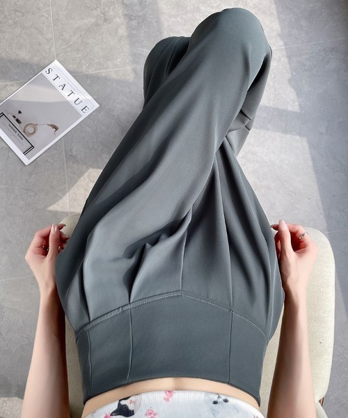 SallyLunn(サリーラン)の「ハイウエスト フレアワイドパンツ(その他パンツ・レディース・ホワイト/グレー/ブラック・MEDIUM/LARGE)」の9枚目の写真