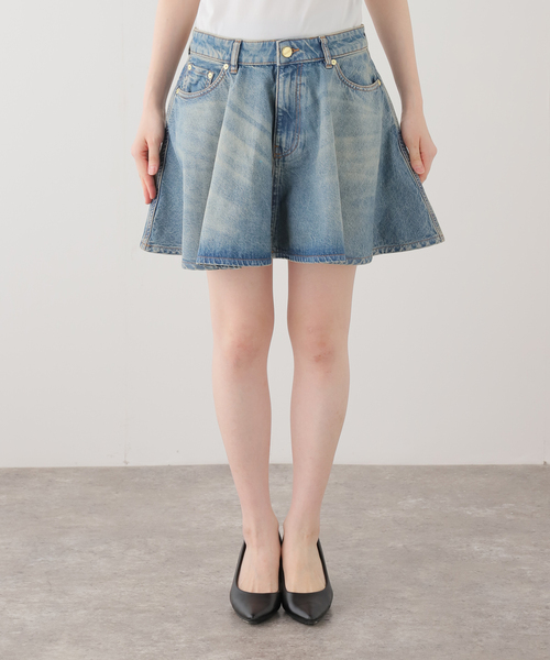U by SPICK&SPAN(ユーバイスピックアンドスパン)の「GANNI / ガニー Tint Rigid Denim Mini Skirt(デニムスカート・レディース・ブルー・SMALL)」の11枚目の写真