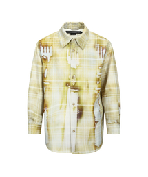 ADSB ANDERSSON BELL（アンダースンベル）の「TROMPE LOEIL PRINTED CHECK SHIRTS atb1340m(YELLOW)（シャツ/ブラウス）」