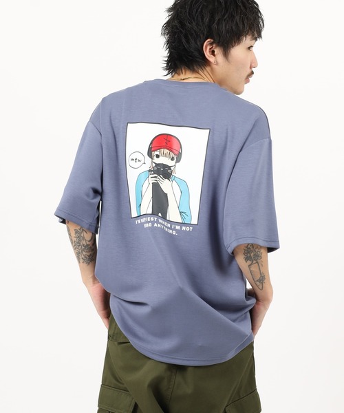 Red Cap Girl(レッドキャプガール)の「RED CAP GIRL ポンチ プリントTシャツ 半袖(Tシャツ/カットソー・メンズ・ホワイト系1/ライトグレー系1/グリーン系1/ブラック系1/グレー系1/ブルー系1/ピンク系1/ブルー系2/グリーン系2/カーキ/ライトグレー系4/ブルー系3/ホワイト系2/ライトグレー系3/ホワイト系4/ピンク系2/ブラック系3/ピンク系3/ライトグレー系2/グレー系2/ピンク系4/ホワイト系3/ブラック系2/ブラック系4・M/LL/L)」の18枚目の写真