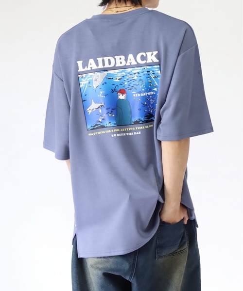 Red Cap Girl(レッドキャプガール)の「RED CAP GIRL ポンチ プリントTシャツ 半袖(Tシャツ/カットソー・メンズ・ホワイト系1/ライトグレー系1/グリーン系1/ブラック系1/グレー系1/ブルー系1/ピンク系1/ブルー系2/グリーン系2/カーキ/ライトグレー系4/ブルー系3/ホワイト系2/ライトグレー系3/ホワイト系4/ピンク系2/ブラック系3/ピンク系3/ライトグレー系2/グレー系2/ピンク系4/ホワイト系3/ブラック系2/ブラック系4・M/LL/L)」の19枚目の写真