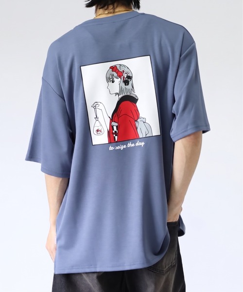 Red Cap Girl(レッドキャプガール)の「RED CAP GIRL ポンチ プリントTシャツ 半袖(Tシャツ/カットソー・メンズ・ホワイト系1/ライトグレー系1/グリーン系1/ブラック系1/グレー系1/ブルー系1/ピンク系1/ブルー系2/グリーン系2/カーキ/ライトグレー系4/ブルー系3/ホワイト系2/ライトグレー系3/ホワイト系4/ピンク系2/ブラック系3/ピンク系3/ライトグレー系2/グレー系2/ピンク系4/ホワイト系3/ブラック系2/ブラック系4・M/LL/L)」の20枚目の写真