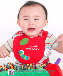 ERIC CARLE（エリックカール）の「【絵本コラボ-はらぺこあおむし-】無地&チェック柄スタイベビー（スタイ/よだれかけ）」