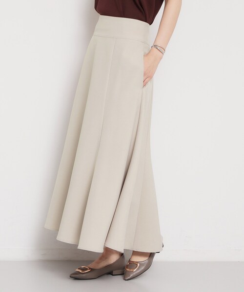 THE SHOP TK （ザ ショップ ティーケー ）の「【セットアップ可】麻調ミモレ丈フレアスカート（スカート・レディース・チャコールグレー/ナチュラル・12/13）」の9枚目の写真