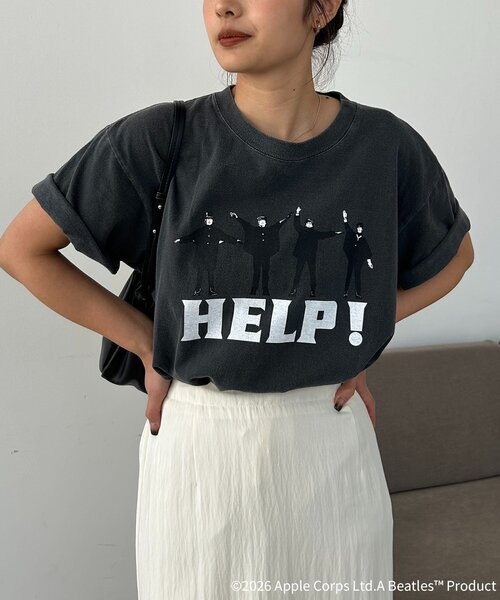 GOOD ROCK SPEED（グッドロックスピード）の「〈GOOD ROCK SPEED〉HELP Tシャツ（Tシャツ/カットソー・レディース・ブラック/ライトグレー・FREE）」の3枚目の写真