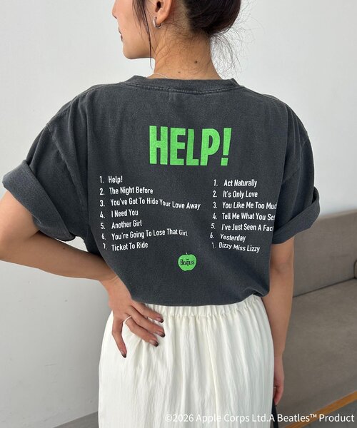 GOOD ROCK SPEED（グッドロックスピード）の「〈GOOD ROCK SPEED〉HELP Tシャツ（Tシャツ/カットソー・レディース・ブラック/ライトグレー・FREE）」の4枚目の写真