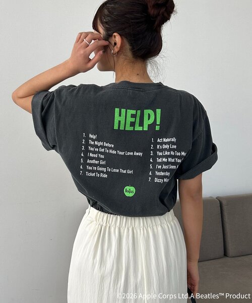 GOOD ROCK SPEED（グッドロックスピード）の「〈GOOD ROCK SPEED〉HELP Tシャツ（Tシャツ/カットソー・レディース・ブラック/ライトグレー・FREE）」の8枚目の写真
