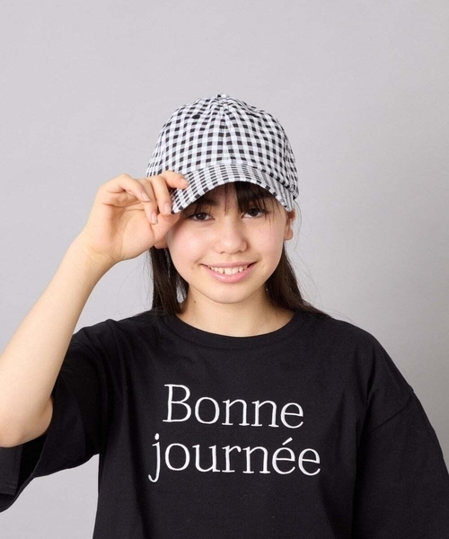 a.v.v（アーヴェヴェ）の「[KIDS]ギンガムチェックキャップ（キャップ・キッズ・ブラック・120）」の10枚目の写真