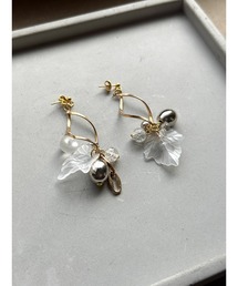 【musk】フロストリーフのシンプルピアス(MA)