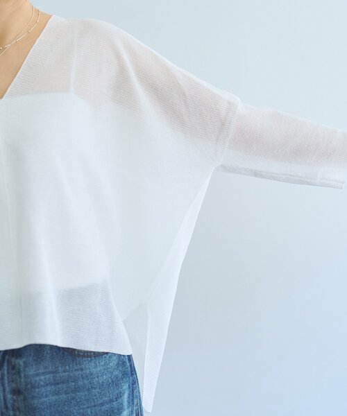 LIVETART（リヴェタート）の「シアーサラッとカーディガン（カーディガン/ボレロ・レディース・ホワイト/ネイビー/ダークグレー・FREE）」の18枚目の写真