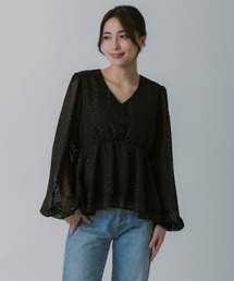 AJUGA.（アジュガ）の「シアードットフリルブラウス（シャツ/ブラウス）」