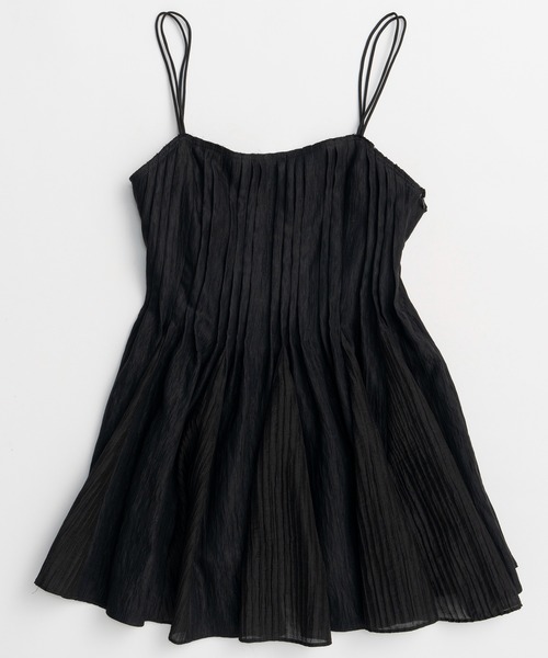 MAISON SPECIAL(メゾンスペシャル)の「【PRE-ORDER】Knife Pleat Mini Dress/ナイフプリーツミニワンピース(シャツ/ブラウス・レディース・ブラック/アイボリー・FREE)」の14枚目の写真