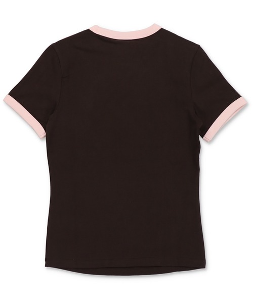 adidas(アディダス)の「【adidas/アディダス】スリーストライプス半袖ピタTシャツ/スリム(Tシャツ/カットソー・レディース・ブラウン/サックスブルー・M)」の7枚目の写真