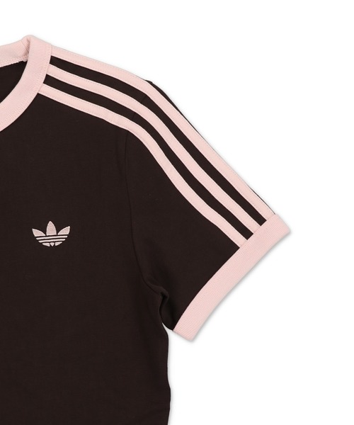 adidas(アディダス)の「【adidas/アディダス】スリーストライプス半袖ピタTシャツ/スリム(Tシャツ/カットソー・レディース・ブラウン/サックスブルー・M)」の9枚目の写真