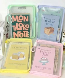 Vini（ヴィニ）の「クリップ付き A4 ジッパー クリア ファイル（ステーショナリー）」