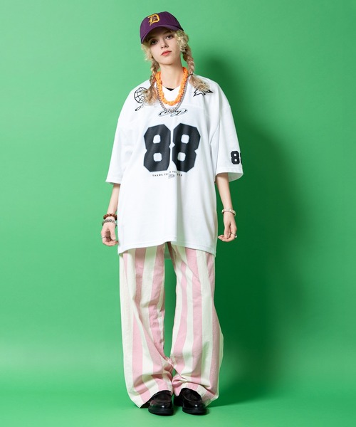 a.p.o.v.(エーピーオービー)の「a.p.o.v. 極太ストライプウォッシュドコットンワイドイージーパンツ(その他パンツ・メンズ・ピンク/イエロー/ブルー/ブラック・ONESIZE)」の6枚目の写真