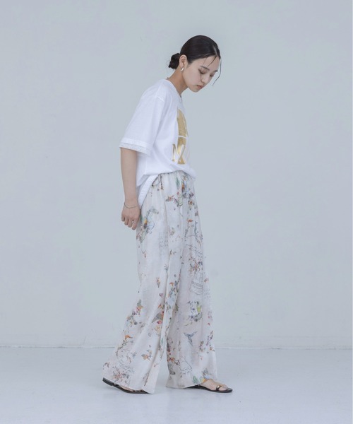 Eimee Law（エイミーロウ）の「バードボタニカルプリントリラックスパンツ（その他パンツ・レディース・ブラック/ライトベージュ/ライトグレー・FREE）」の21枚目の写真