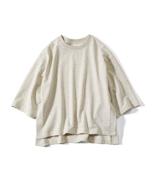 Live in comfort(リブインコンフォート)の「リブ イン コンフォート 抜け感UP!重ねるためのミニ裏毛トップス(Tシャツ/カットソー・レディース・ブラック/オートミール/チャコールグレー・M/S/3L/LL/L)」の15枚目の写真
