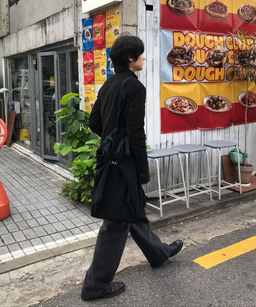 NOUN(ノウン)の「straight cotton pants (black)(その他パンツ・メンズ・その他・0/1/2)」の2枚目の写真