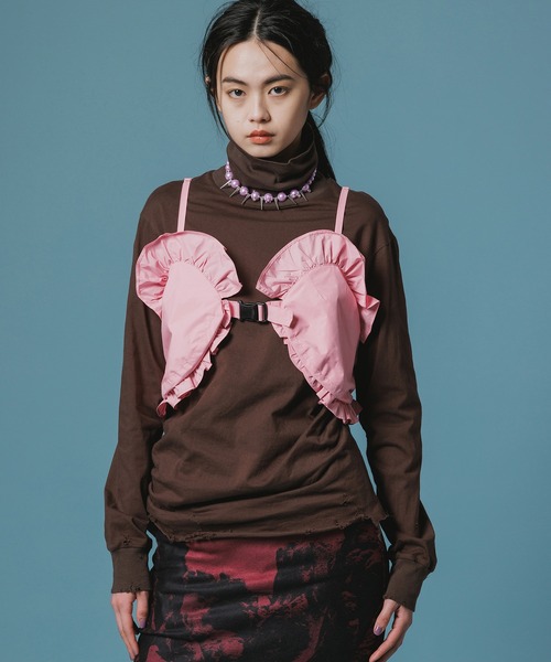 NON TOKYO(ノントーキョー)の「FRILL CAMISOLE BUSTIER(その他トップス・レディース・ブラック/ピンク/ワインレッド・FREE)」の9枚目の写真