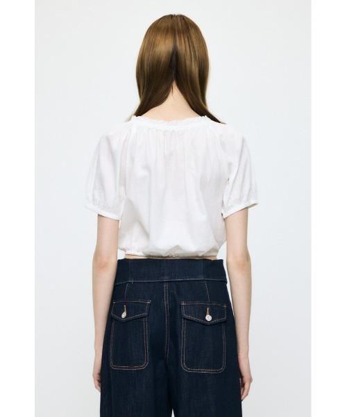 MOUSSY(マウジー)の「SCOOP NECK PIN TUCK ブラウス(シャツ/ブラウス・レディース・ブラック/ネイビー/ホワイト・FREE)」の18枚目の写真