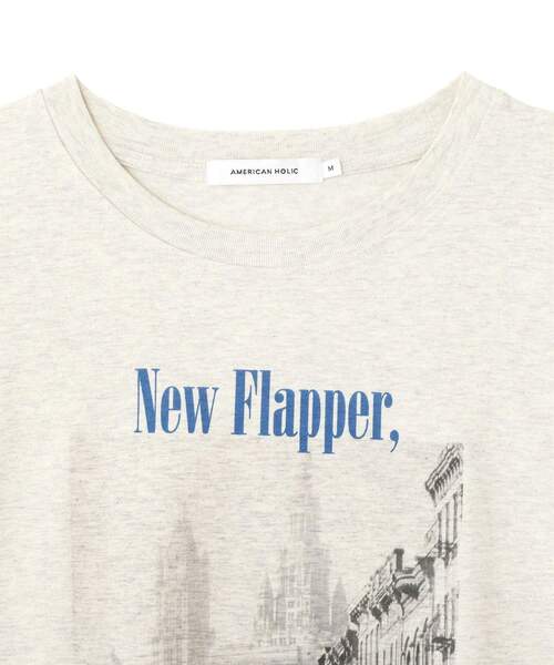 AMERICAN HOLIC（アメリカンホリック）の「フォトプリント半袖Tシャツ（Tシャツ/カットソー・レディース・オフホワイト/チャコールグレー/ホワイト系その他・M/L）」の18枚目の写真