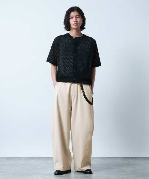 RAGEBLUE（レイジブルー）の「Super Curve Seam Barrel Pants/スーパーカーブシームツイルバレルパンツ（スラックス・メンズ・ブラック/ホワイト・SMALL/LARGE/MEDIUM）」の6枚目の写真