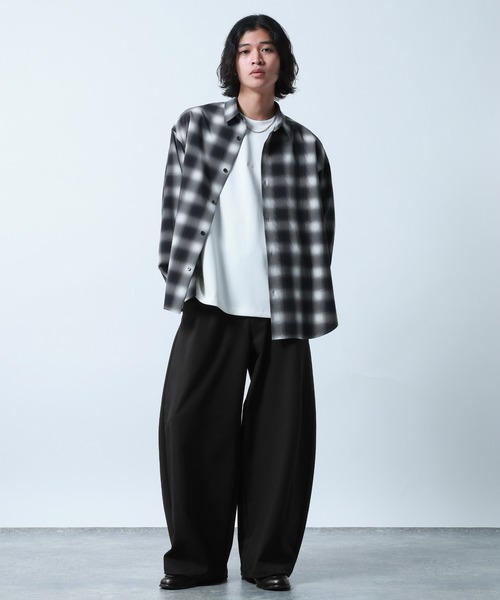 RAGEBLUE（レイジブルー）の「Super Curve Seam Barrel Pants/スーパーカーブシームツイルバレルパンツ（スラックス・メンズ・ブラック/ホワイト・SMALL/LARGE/MEDIUM）」の21枚目の写真