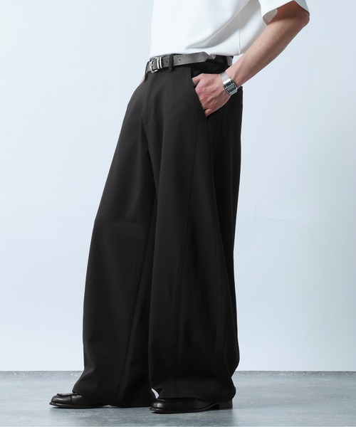 RAGEBLUE（レイジブルー）の「Super Curve Seam Barrel Pants/スーパーカーブシームツイルバレルパンツ（スラックス・メンズ・ブラック/ホワイト・SMALL/LARGE/MEDIUM）」の18枚目の写真