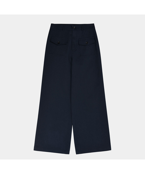 PIGMENT(ピグメント)の「ボタンポイントパンツ (KYPT2512196)(その他パンツ・レディース・ネイビー/グレー/クリーム・SMALL/MEDIUM)」の3枚目の写真