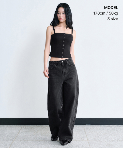 MUSINSA STANDARD WOMAN（ムシンサスタンダードウーマン）の「[アンバウンドガール] ウィメンズ ビスチェトップ [ブラック]（Tシャツ/カットソー・レディース・その他・SMALL/MEDIUM/LARGE/X-SMALL）」の6枚目の写真