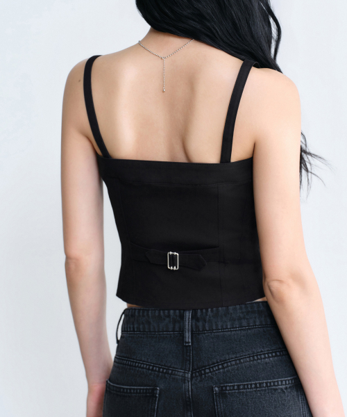 MUSINSA STANDARD WOMAN（ムシンサスタンダードウーマン）の「[アンバウンドガール] ウィメンズ ビスチェトップ [ブラック]（Tシャツ/カットソー・レディース・その他・SMALL/MEDIUM/LARGE/X-SMALL）」の2枚目の写真