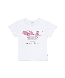 グリッター ESCF ロゴコラージュプリントスリムフィット半袖Tシャツ [2色]