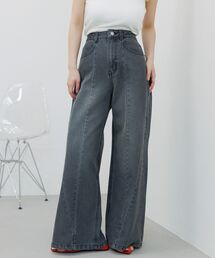 【2サイズ展開】メニーラインデニムパンツ