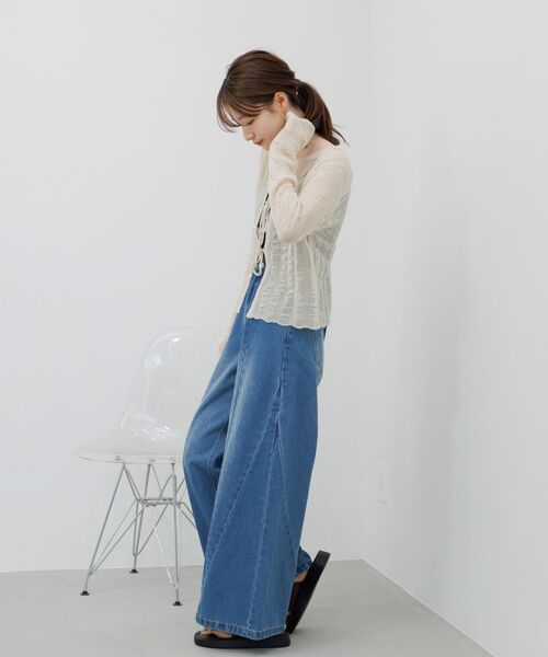 RETRO GIRL(レトロガール)の「メニーラインデニムパンツ(デニムパンツ・レディース・ライトブルー/ブラック・LARGE/MEDIUM)」の14枚目の写真