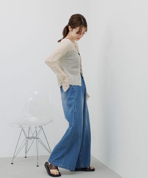 RETRO GIRL(レトロガール)の「メニーラインデニムパンツ(デニムパンツ・レディース・ライトブルー/ブラック・LARGE/MEDIUM)」の15枚目の写真