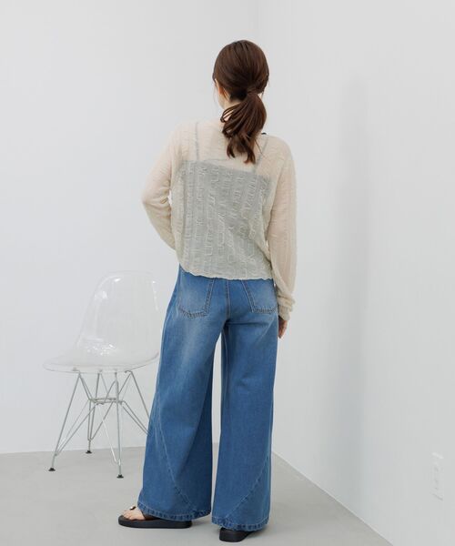 RETRO GIRL(レトロガール)の「メニーラインデニムパンツ(デニムパンツ・レディース・ライトブルー/ブラック・LARGE/MEDIUM)」の16枚目の写真