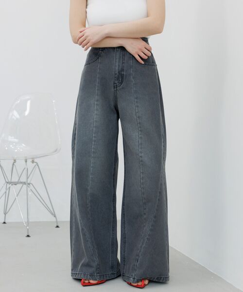 RETRO GIRL(レトロガール)の「メニーラインデニムパンツ(デニムパンツ・レディース・ライトブルー/ブラック・LARGE/MEDIUM)」の17枚目の写真
