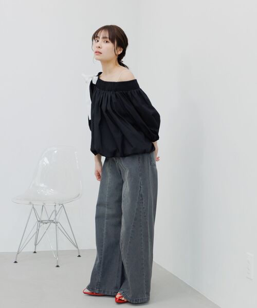 RETRO GIRL(レトロガール)の「メニーラインデニムパンツ(デニムパンツ・レディース・ライトブルー/ブラック・LARGE/MEDIUM)」の22枚目の写真