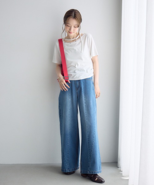 RETRO GIRL(レトロガール)の「メニーラインデニムパンツ(デニムパンツ・レディース・ライトブルー/ブラック・LARGE/MEDIUM)」の4枚目の写真