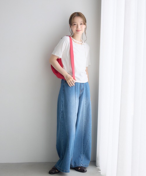 RETRO GIRL(レトロガール)の「メニーラインデニムパンツ(デニムパンツ・レディース・ライトブルー/ブラック・LARGE/MEDIUM)」の5枚目の写真