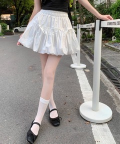 インナーパンツ付きフロントリボンバルーンスカート（スカート
