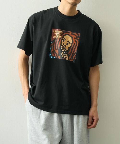 CITY COUNTRY CITY(シティーカントリーシティー)の「【CITY COUNTRY CITY/シティカントリーシティ】CITY COUNTRY CITY x BOB MARLEY_COTTON T-SHIRT_LEGEND(Tシャツ/カットソー・メンズ・ホワイト/ブラック・M/L)」の1枚目の写真