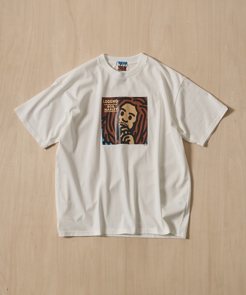 CITY COUNTRY CITY(シティーカントリーシティー)の「【CITY COUNTRY CITY/シティカントリーシティ】CITY COUNTRY CITY x BOB MARLEY_COTTON T-SHIRT_LEGEND(Tシャツ/カットソー・メンズ・ホワイト/ブラック・M/L)」の10枚目の写真