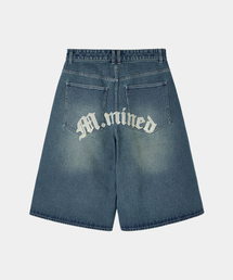BACK-POINT BERMUDA PANTS BLUE