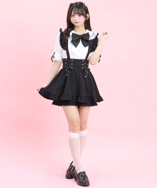 Secret Honey（シークレットハニー）の「レースうさみみブラウス（シャツ/ブラウス・レディース・ホワイト×ブラック/オフホワイト・MEDIUM）」の6枚目の写真